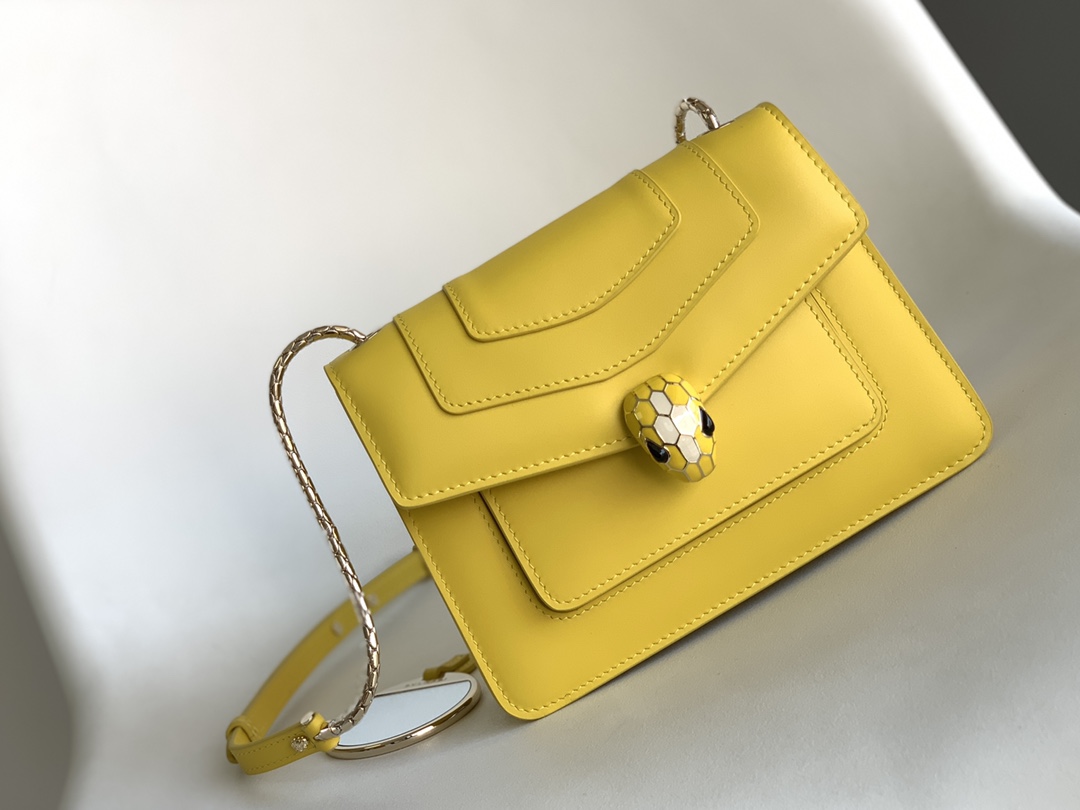 Bvlgari Serpenti Forever Small Crossbody Bag Yellow